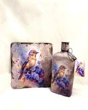 Set cadou-tablou + sticla decorativa 00362