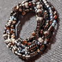 Colier argint X3 onix labradorit cuart fumuriu cuart aura titan multisir boho chic trendy - Transport gratuit