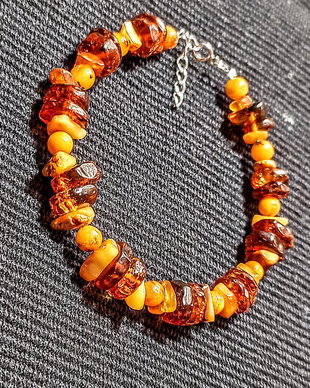 Bratara argint ambra chihlimbar boho chic trendy - Transport gratuit