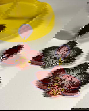 Cercei pictati manual Orhideea