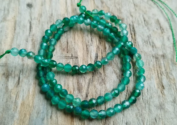Onix verde fatetat, 3-4 mm