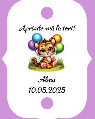 Eticheta artificii tort botez/Onomastica/ Artificii tort cu eticheta personalizata