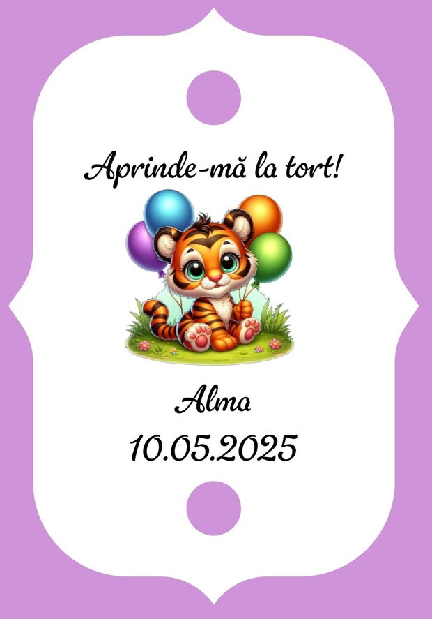 Eticheta artificii tort botez/Onomastica/ Artificii tort cu eticheta personalizata