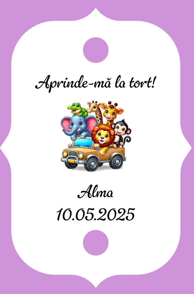 Eticheta artificii tort botez/Onomastica/ Artificii tort cu eticheta personalizata