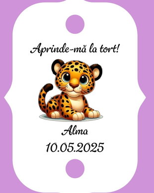 Eticheta artificii tort botez/Onomastica/ Artificii tort cu eticheta personalizata