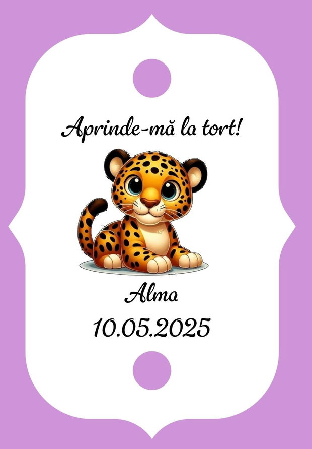 Eticheta artificii tort botez/Onomastica/ Artificii tort cu eticheta personalizata