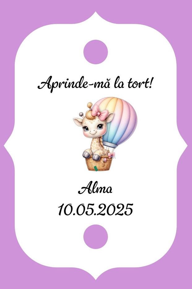 Eticheta artificii tort botez/Onomastica/ Artificii tort cu eticheta personalizata