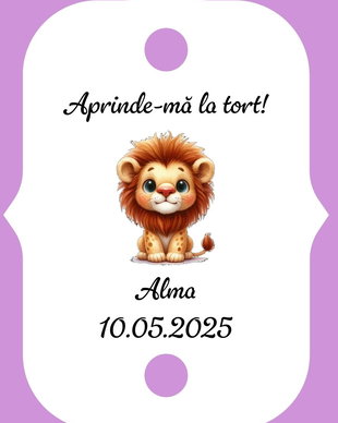 Eticheta artificii tort botez/Onomastica/ Artificii tort cu eticheta personalizata