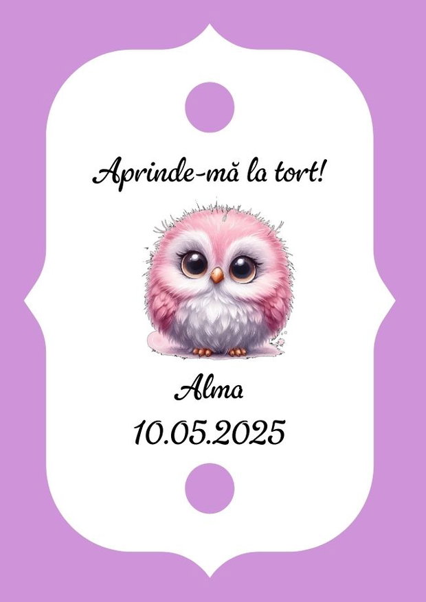 Eticheta artificii tort botez/Onomastica/ Artificii tort cu eticheta personalizata