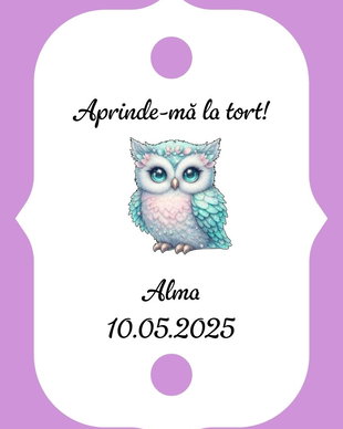 Eticheta artificii tort botez/Onomastica/ Artificii tort cu eticheta personalizata