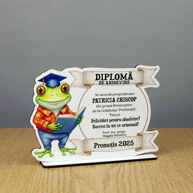 Trofeu personalizat - model Broscuta