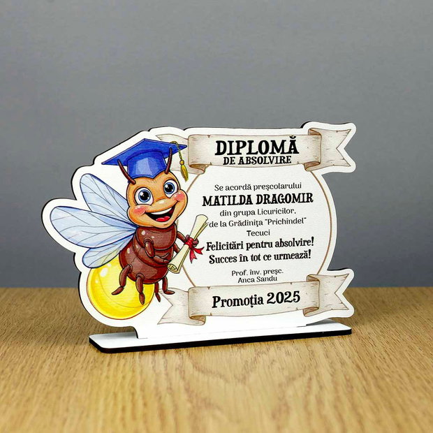 Trofeu personalizat - model Licurici
