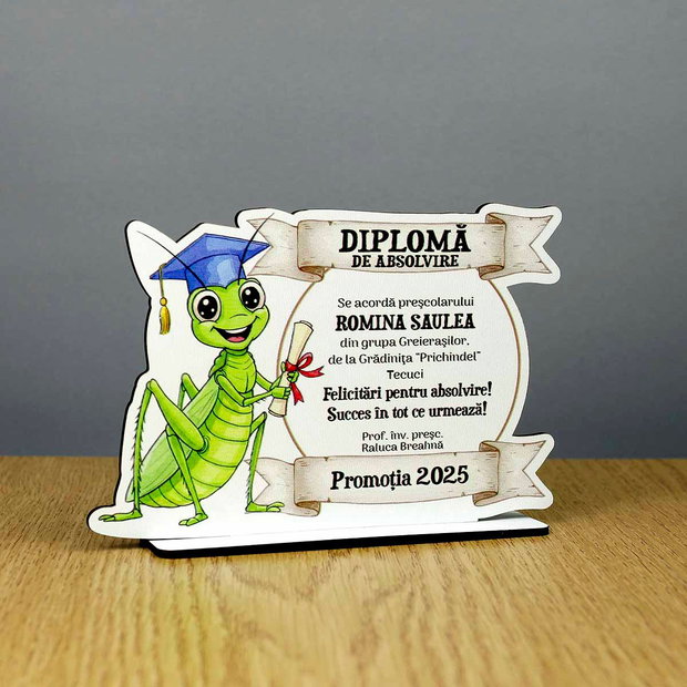 Trofeu personalizat - model Greieras