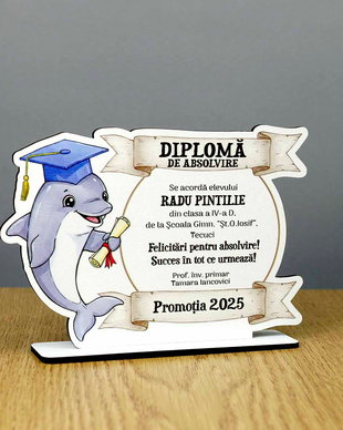 Trofeu personalizat - model Delfin