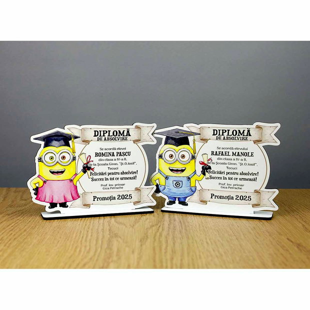 Trofeu personalizat - model Minioni