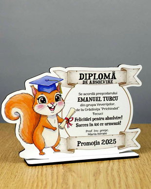 Trofeu personalizat - model Veverita