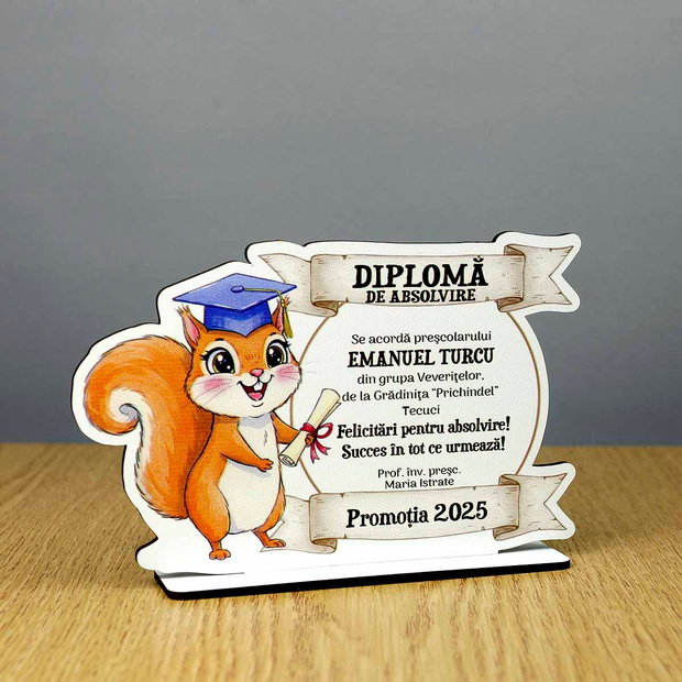 Trofeu personalizat - model Veverita