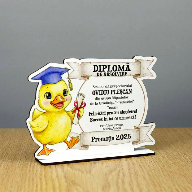 Trofeu personalizat - model Ratusca