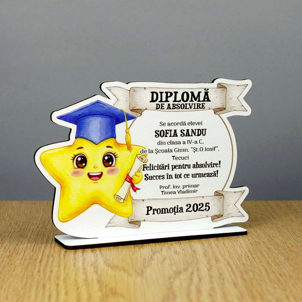 Trofeu personalizat - model Steluta
