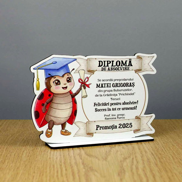 Trofeu personalizat - model Buburuza