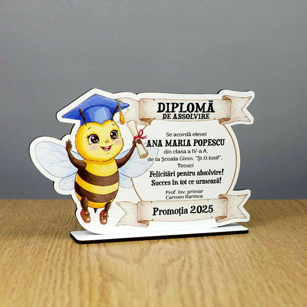 trofeu personalizat - model Albinuta
