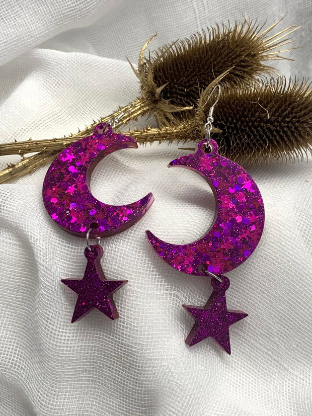 Cercei handmade unicat din rasina 00041