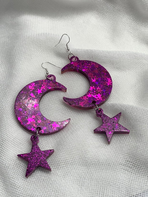 Cercei handmade unicat din rasina 00041