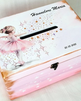 Cutie de plicuri botez, fetita balerina