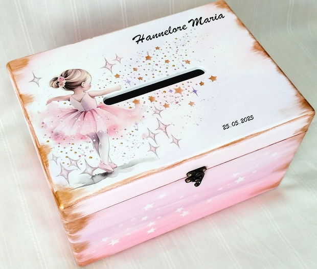 Cutie de plicuri botez, fetita balerina