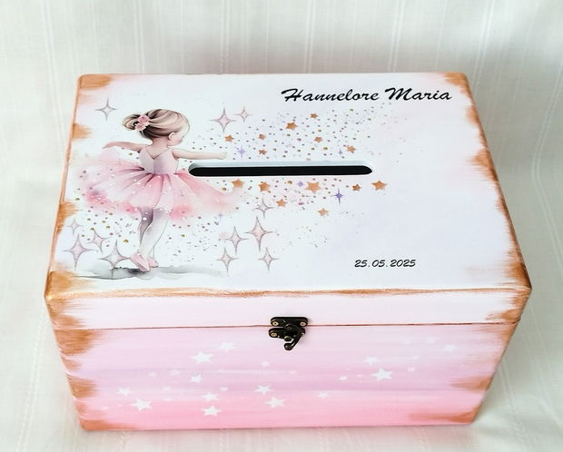 Cutie de plicuri botez, fetita balerina