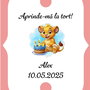 Eticheta artificii tort botez/Onomastica/ Artificii tort cu eticheta personalizata