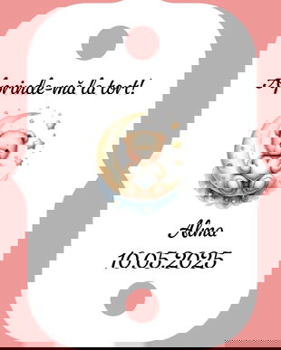 Eticheta artificii tort botez/Onomastica/ Artificii tort cu eticheta personalizata
