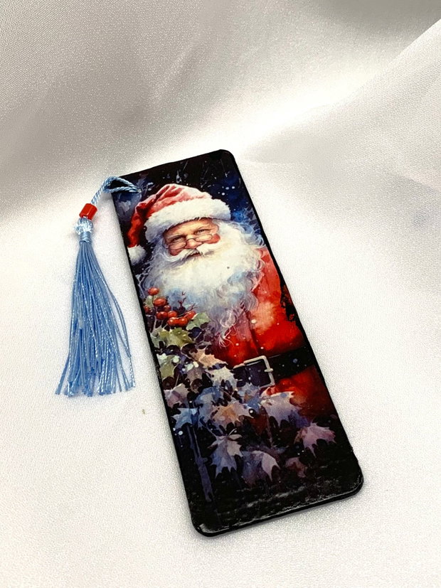 Semn de carte din lemn, decorat manual 00044