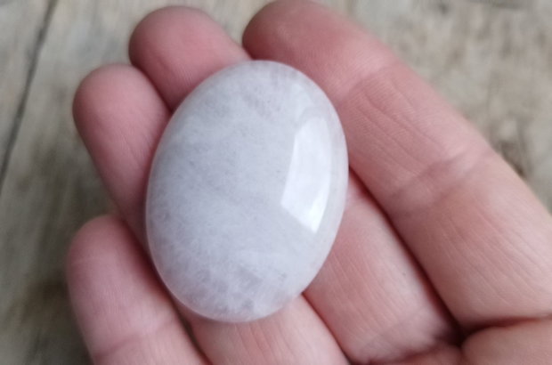 Cabochon cuart roz, 40x30x7 mm