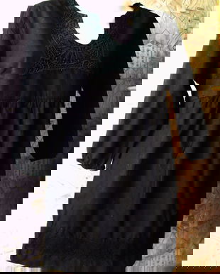 bluza tunica neagra cu dantela , John Banes Jeanswear , 44