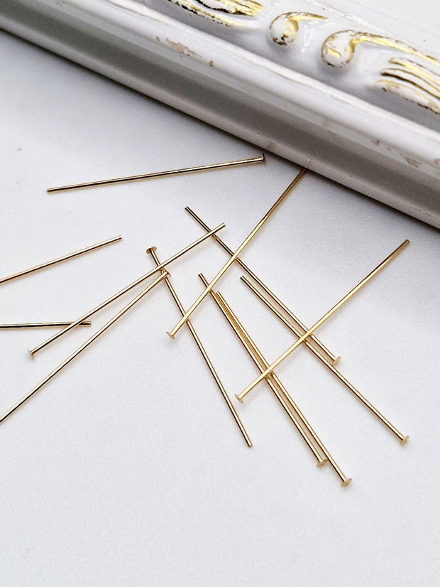 Ac cu cap plat 0.5x25.4mm aur filat - 1 buc