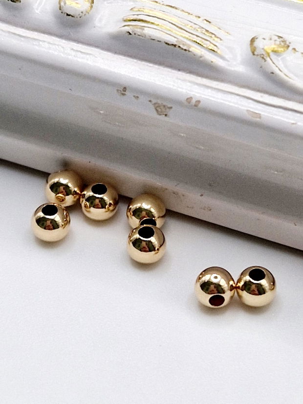 Bile distantiere aur filat 4mm  - 1 buc