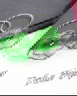 Cercei statement handmade unicat - PET-uri (plastic) reciclate - flori (cod1229)