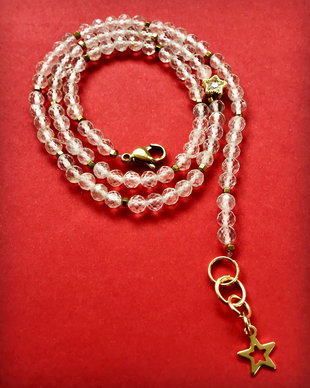 Colier CHOKER Topaz alb