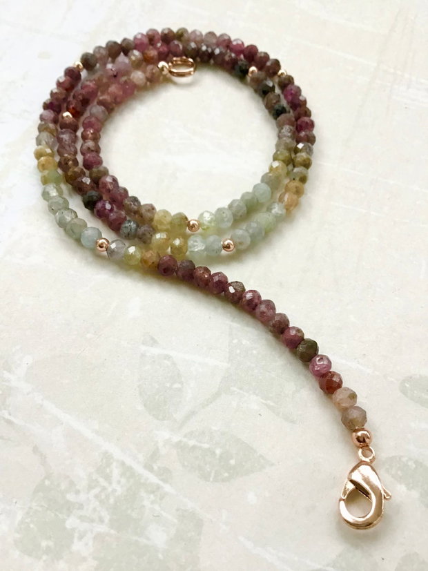 Colier CHOKER mix Rubin natural nevopsit