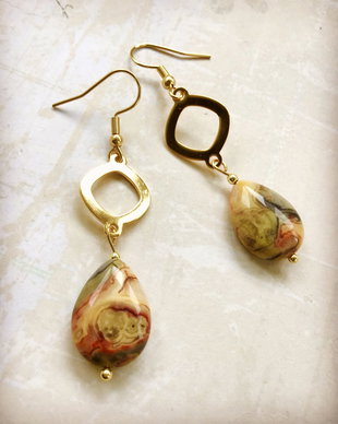 Cercei Vintage agate naturale