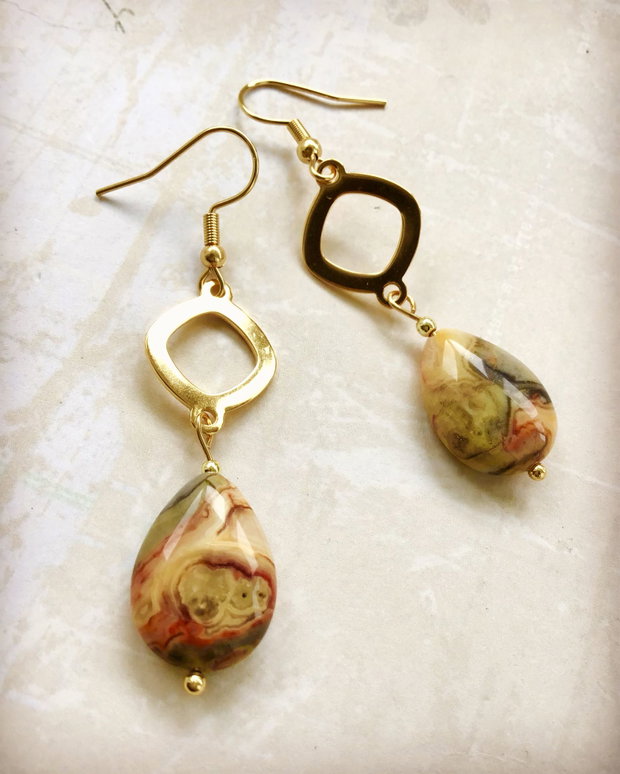 Cercei Vintage agate naturale