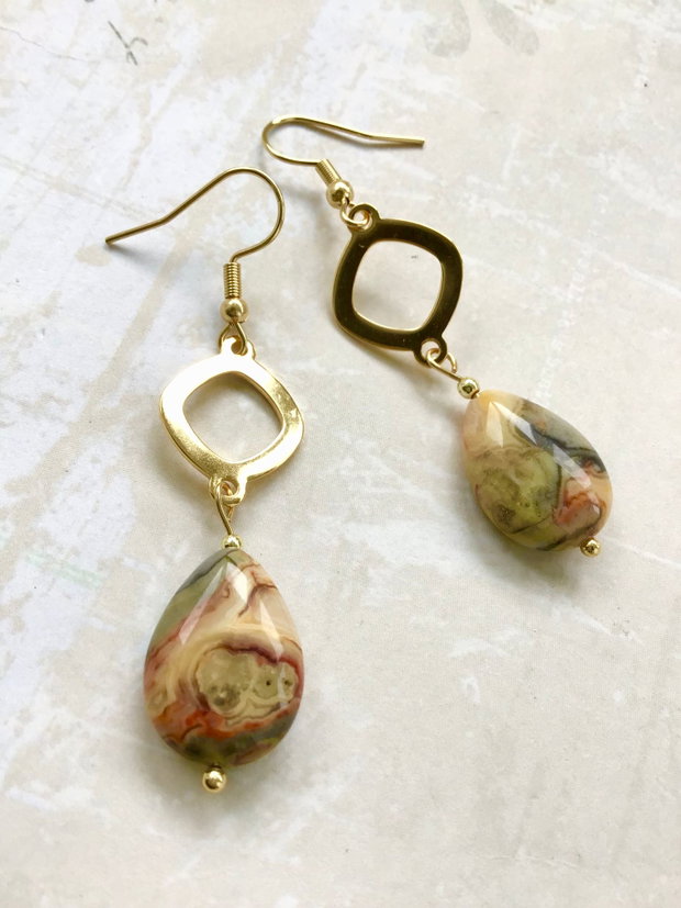Cercei Vintage agate naturale