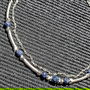 REZERVATA Bratara argint X2 safir lant argint minimalista boho chic trendy - Transport gratuit