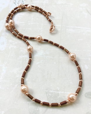Colier CHOKER hematite aramii & perle de Mallorca cais