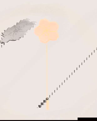 Brosa pin din portelan pictat cu aur - KANZASHI