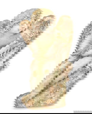 Ingeras cu pasarica-statueta din rasini speciale