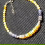 Bratara argint opal de foc etiopian tanzanit opal galben minimalista boho chic trendy - Transport gratuit