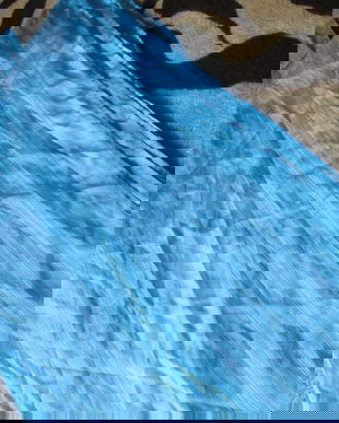 2 perdele lungi albastre