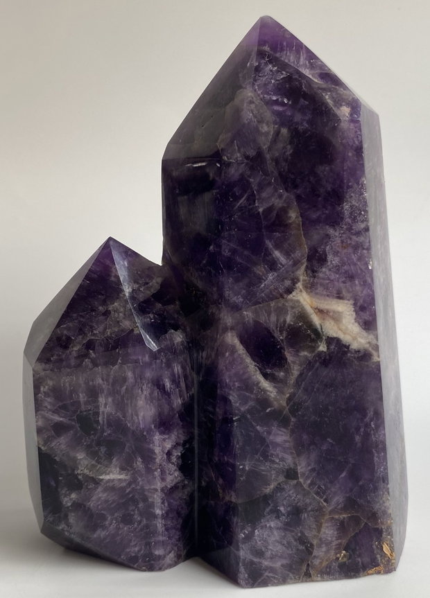 Ametist Dream (Chevron) - Obelisc dublu piatra semipretioasa